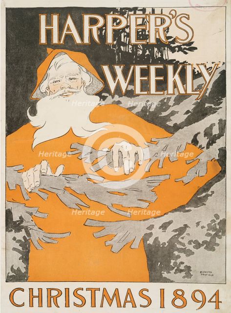 Harper's Weekly, Christmas 1894, c1894. Creator: Edward Penfield.