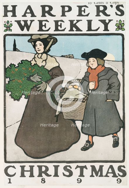 Harper's Weekly, Christmas 1899, 10 Cents a Copy, c1899. Creator: Edward Penfield.
