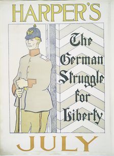 Harper's July, The German Struggle for Liberty, c1895. Creator: Edward Penfield