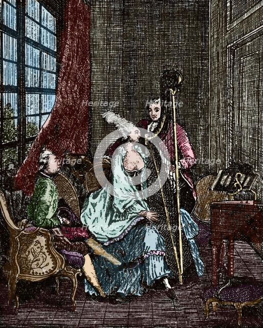 Harpist, 18th century.  Creator: Unknown.