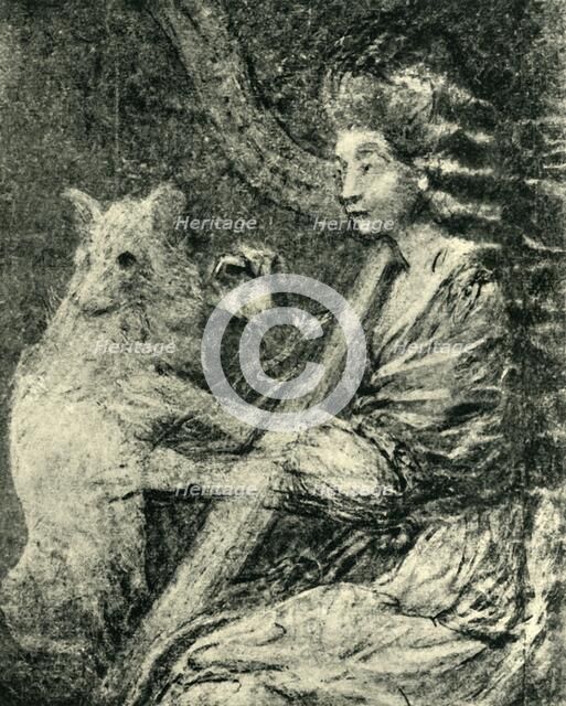 Harpist and dog, c1778, (1943).  Creator: Thomas Gainsborough.