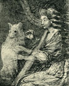 Harpist and dog, c1778, (1943). Creator: Thomas Gainsborough
