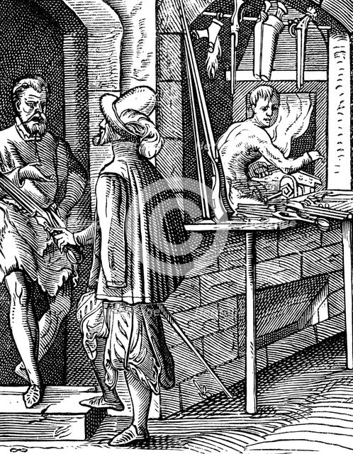 Harquebusier or hand-gun maker, c1559-1591. Artist: Jost Amman