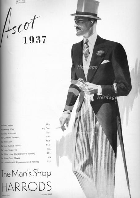 'Harrods: The Man's Shop - Ascot 1937', 1937. Artist: Unknown.