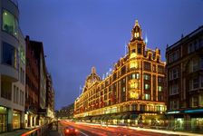 Harrods Department Store at night, Brompton Road, Knightsbridge, London, 2005