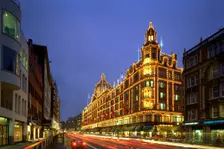 Harrods Department Store at night, Brompton Road, Knightsbridge, London, 2005