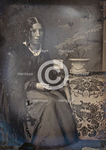 Harriet Beecher Stowe, 1850s. Creators: Josiah Johnson Hawes, Albert Sands Southworth.
