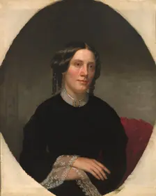 Harriet Beecher Stowe, 1853. Creator: Alanson Fisher