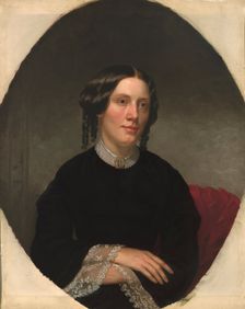 Harriet Beecher Stowe, 1853. Creator: Alanson Fisher