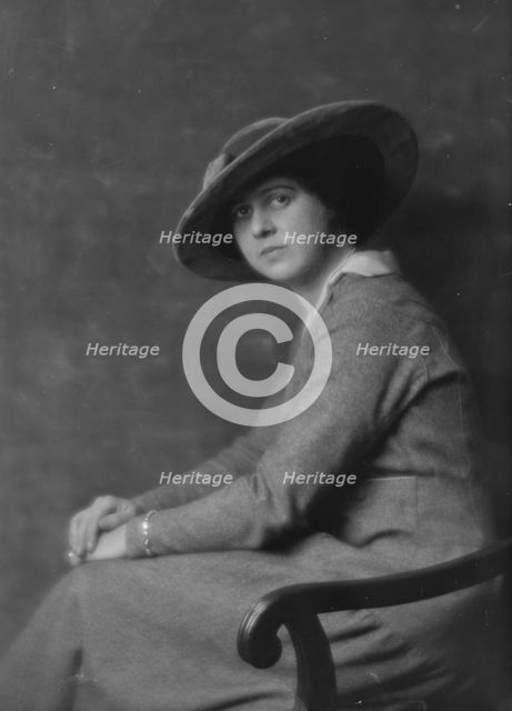 Harriman, Miss, portrait photograph, 1916 Mar. 3. Creator: Arnold Genthe.
