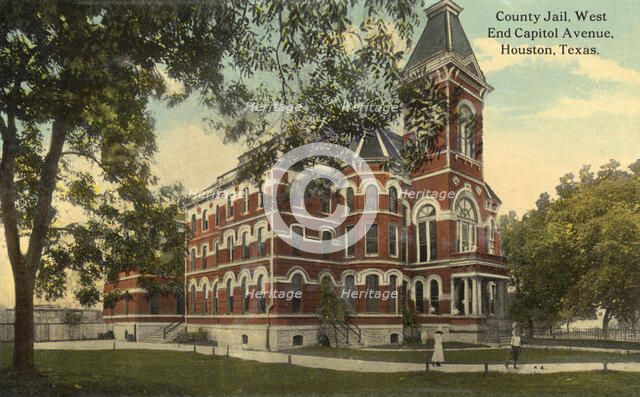 Harris County Jail, Houston, Texas, USA, 1911. Artist: Unknown