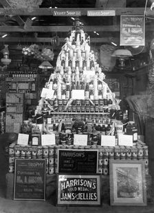 Harrison's jams and jellies display...National Agricultural & Industrial Association of...1903. Creator: Robert Augustus Henry L'Estrange