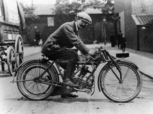 Harry Collier on a Matchless bike, Isle of Man Senior TT, 1912