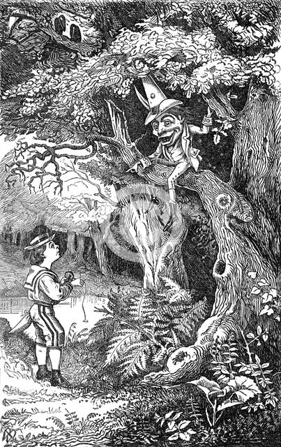 Harry and the Dwarf, from Mr. Knatchbull-Hugessen's "Tales at Tea-Time", 1872. Creator: Unknown.