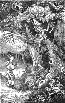 Harry and the Dwarf, from Mr. Knatchbull-Hugessen's "Tales at Tea-Time", 1872. Creator: Unknown
