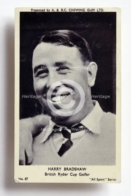 Harry Bradshaw, British Ryder Cup golfer, c1950s. Creator: Unknown.