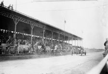 Harry Grant in alco car winning Cup Race, 1910, Kadel photo, 1910. Creator: Bain News Service
