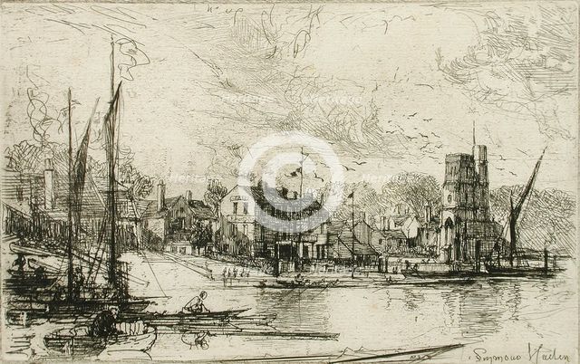 Harry Kelly's Putney, 1867. Creator: Francis Seymour Haden.