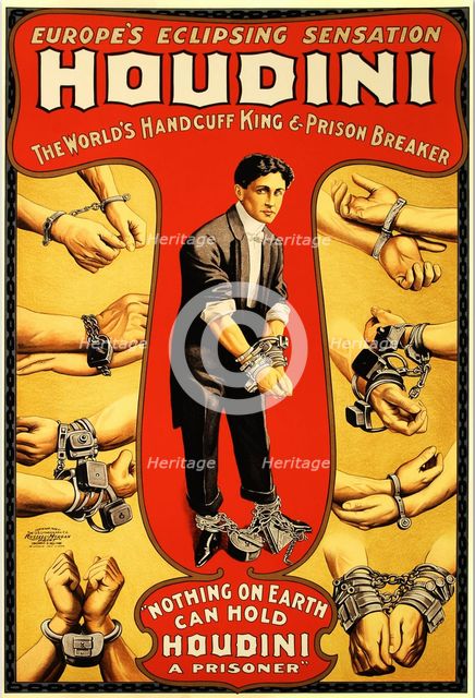 Harry Houdini, c. 1906. Creator: Anonymous.