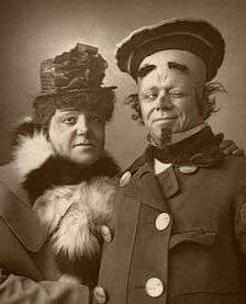 Harry Nicholls and Herbert Campbell, British actors (the Queen and the King), 1888. Artist: W&D Downey