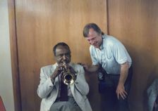 Harry "Sweets" Eddison and Brian Foskett, Edinburgh Jazz Festival, Scotland, 1987. Creator: Brian Foskett