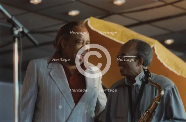 Harry "Sweets" Edison and Jimmy Heath, Jazz Inn Party, Nordwijk, Netherlands, 1989. Creator: Brian Foskett.
