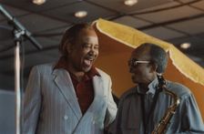 Harry "Sweets" Edison and Jimmy Heath, Jazz Inn Party, Nordwijk, Netherlands, 1989. Creator: Brian Foskett