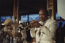 Harry "Sweets" Edison, Harlem Stampede, Edinburgh Jazz Festival, 1986. Creator: Brian Foskett