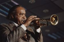 Harry "Sweets" Edison, Jazz Inn Party, Nordwijk, Netherlands, 1989. Creator: Brian Foskett