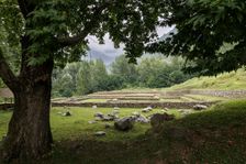 Harwan, ancient Buddhist settlement, Srinagar, Kashmir, India, 2023. Creator: Peter Thompson