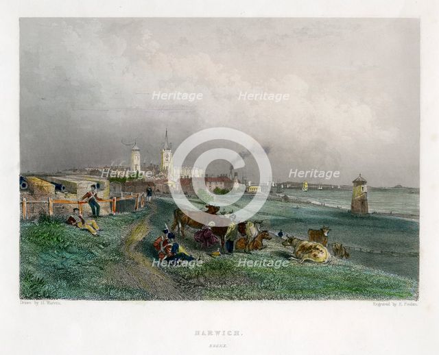 Harwich, Essex, 19th century.Artist: E Finden