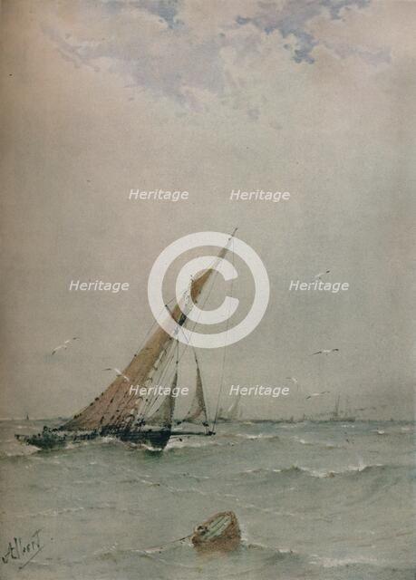 'Harwich, North Sea Trawlers', c1900. Artist: Albert Ernest Markes.