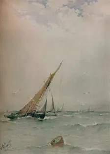 Harwich, North Sea Trawlers c1900. Artist: Albert Ernest Markes