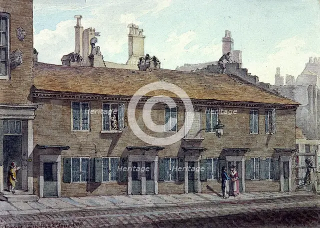 Hart Street, Cripplegate, London, 1818. Artist: Robert Blemmell Schnebbelie