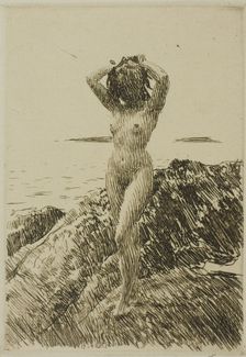 Hårtång (Seaweed-wreath), 1914. Creator: Anders Leonard Zorn