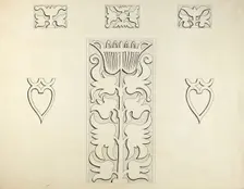 Hartford Cupboard (Detail), c. 1936. Creator: Martin Partyka