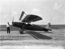 Hartley Soule with Fairchild 22, Langley Field, Virginia, USA, April 25, 1932. Creator: Unknown