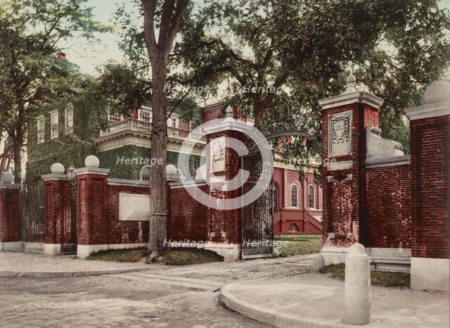 Harvard Gate, Harvard University, c1899. Creator: Unknown.