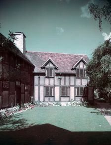 Harvard House and the Talbot Inn, High Street, Stratford-on-Avon, Warwickshire, c1955. Creator: Arthur Charles Kirby Ware