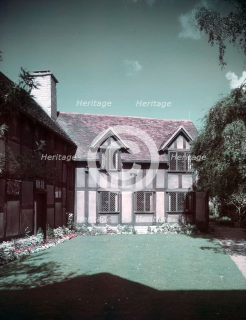 Harvard House and the Talbot Inn, High Street, Stratford-on-Avon, Warwickshire, c1955.  Creator: Arthur Charles Kirby Ware.