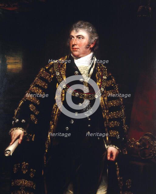 Harvey Christian Combe, Lord Mayor 1799. Artist: Benjamin Burnell
