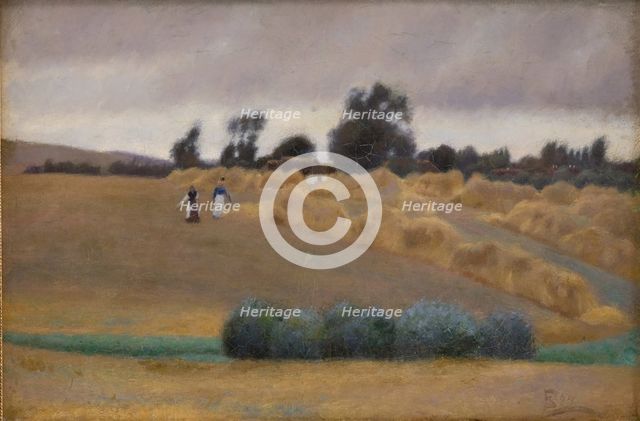 Harvest, 1887. Creator: Fritz Syberg.