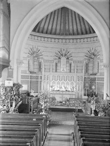 Harvest at Holy Trinity Church, Cowes, Isle of Wight, pre 1913. Creator: Kirk & Sons of Cowes