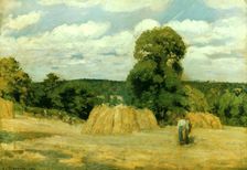 Harvest at Montfoucault 1876. Artist: Camille Pissarro