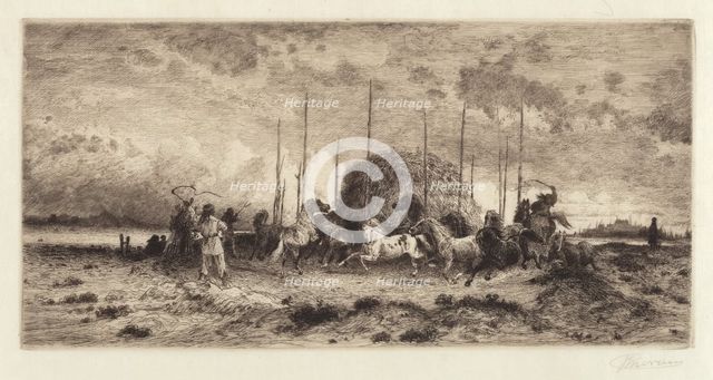Harvest at San Juan, New Mexico, c. 1883. Creator: Peter Moran.