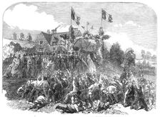 Harvest-home at the Philanthropic Society's farm-school, Redhill, 1864. Creator: Unknown