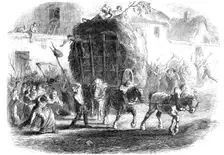 Harvest-Home Custom in France, 1854. Creator: Unknown