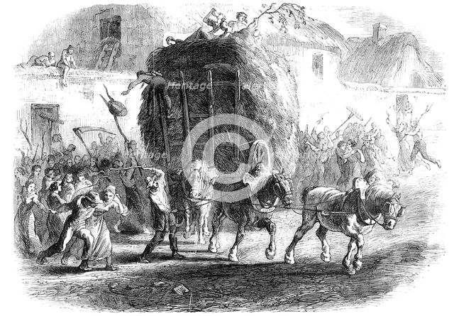 Harvest-Home Custom in France, 1854. Creator: Unknown.