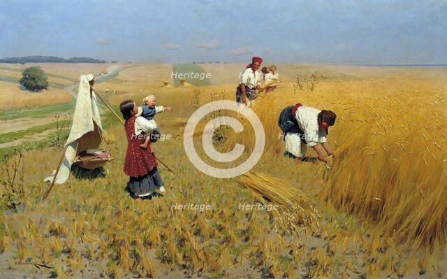 Harvest in Ukraine, 1886. Artist: Pimonenko, Nikolai Kornilovich (1862-1912)