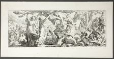 Harvest of Grapes, plate two of four from Le Travaux de la Vendange, 1750. Creator: Joseph-Marie Vien the Elder